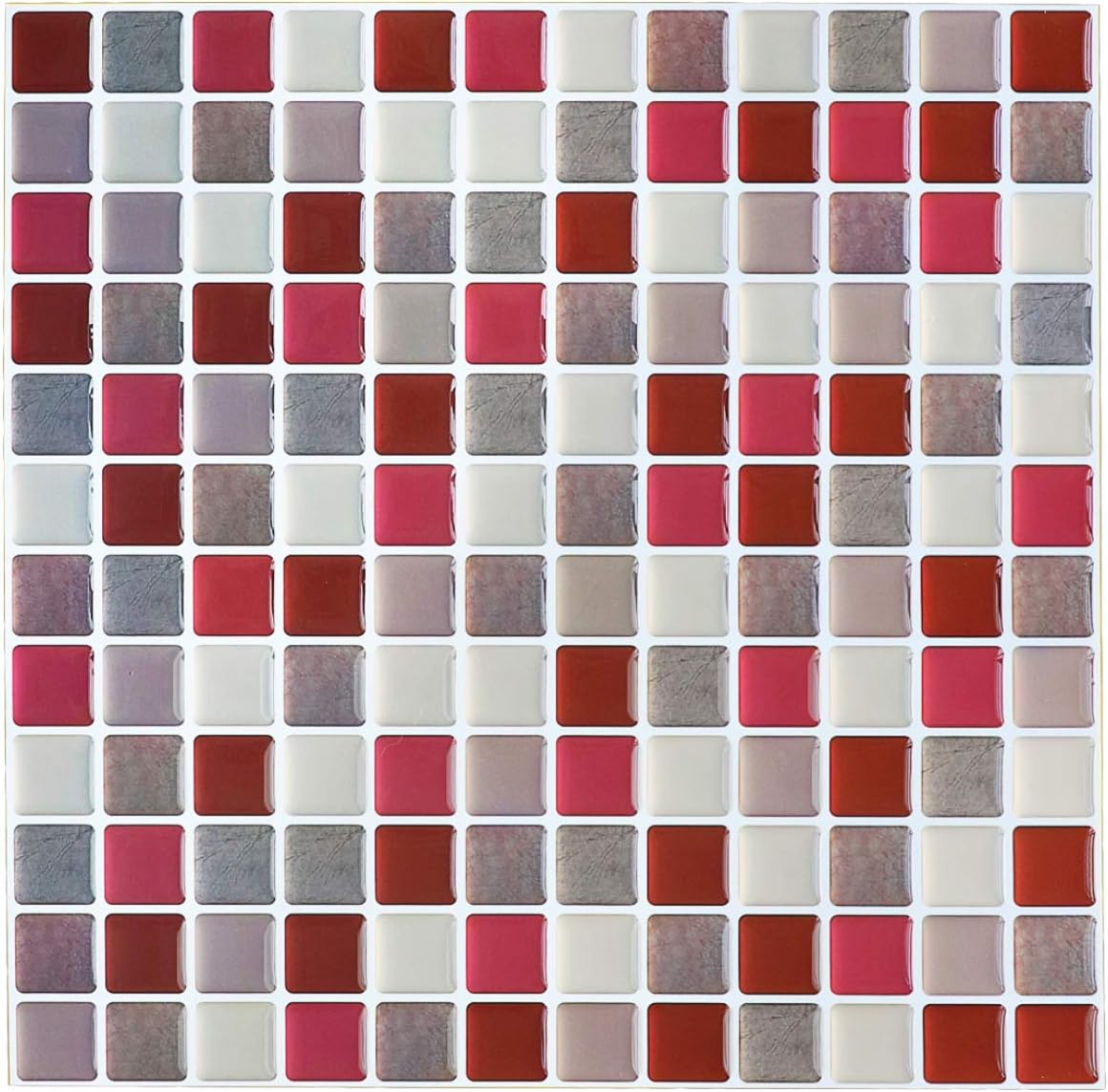 Yoillione Peel and Stick Backsplash for Kitchen: Self Adhesive Wall Tiles for Bathroom - Vinyl Thick Back Splash Tile (10, Light Coffee)