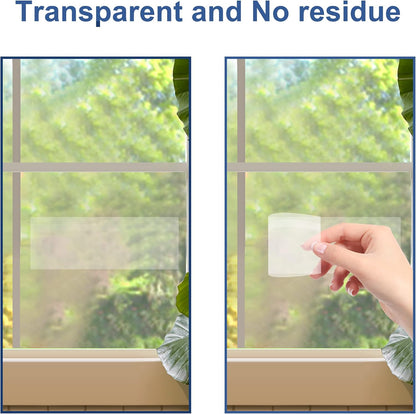 Window Fly Traps Indoor Clear 50 Pack, Sticky Fruit Fly Traps for Indoors, Fly Catchers for Inside Home