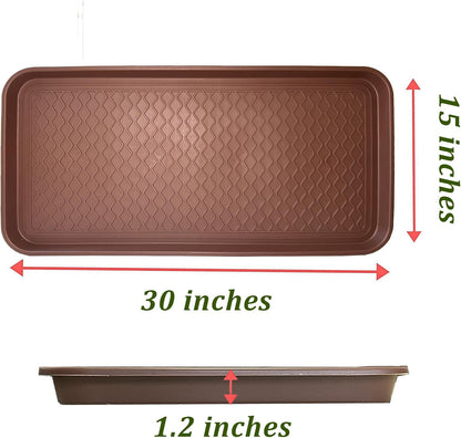 2 Pack Large Multifunctional Tray Mat Washable Indoor or Outdoor Tray Mat for Shoes Boots Plants Pots Paint Tins Pet Bowls Car Storage, 30 x 15 x 1.2 Inches