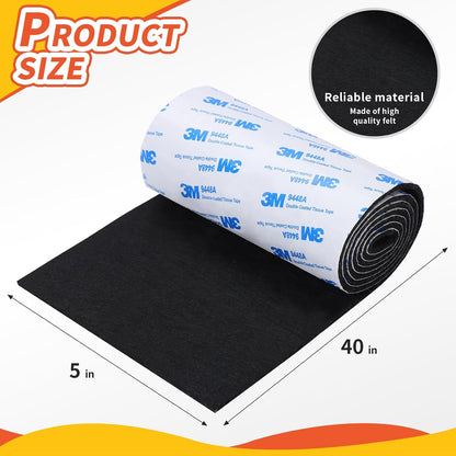 Felt Furniture Pads 120 PCS, Non Slip Self Adhesive Felt Pads Chair Leg Floor Protectors for Furniture Feet Wood Hardwood Floors, 1 inch Round, Black