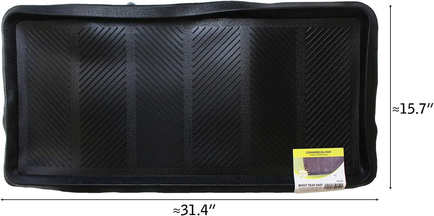 HAWK Heavy Duty Rubber Scraper Mat | Size 18" x 30" (45 x 75 cm) | 9mm Thickness | Anti Slip | Anti Fatigue | Great For Cleaning Boots & Shoes