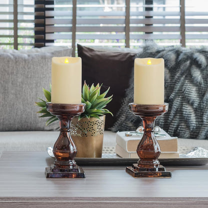 Flameless Flickering Candles with Remote and Timers, 1000 Hours Waterproof Outdoor Indoor Battery Operated LED Pillar Candles, Ivory Plastic, Set of 3(D 3" x H 4" 5" 6")