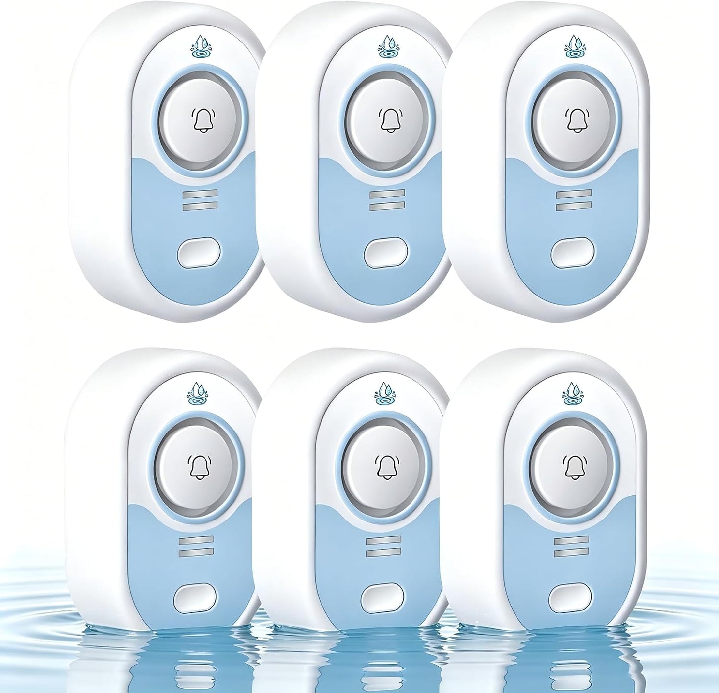 Water Leak Detector with Loud Alarm, 100dB Siren & LED Flash, Water Sensor Alarm for Home, Basement, Sump Pump, Kitchen, Bathroom, RV, Water Heater, Indoor Outdoor 5-Pack
