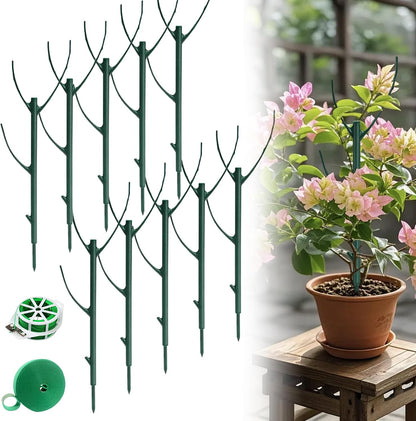 10 Pack Stackable Plant Monstera Support Stakes Heavy Duty Adjustable Garden Support Stakes for Indoor Outdoor Climbing Plants, Potted Plants, Vine, Tomato, Flower, Reusable Plant Holders