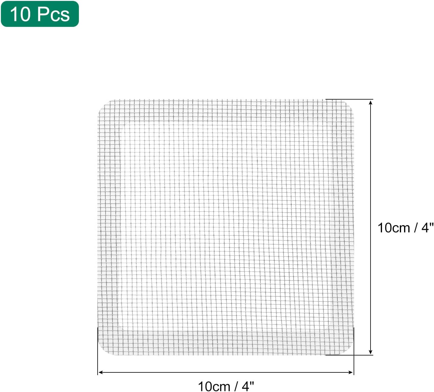 uxcell Window Screen Repair Kit, 10Pcs Gray Screen Repair Kit, Fiberglass Screen Tape Mesh Repair Adhesive Screen Patch Repair Kit for Window or Doors Screen Repair, 4"x 4"(10cm x 10cm)