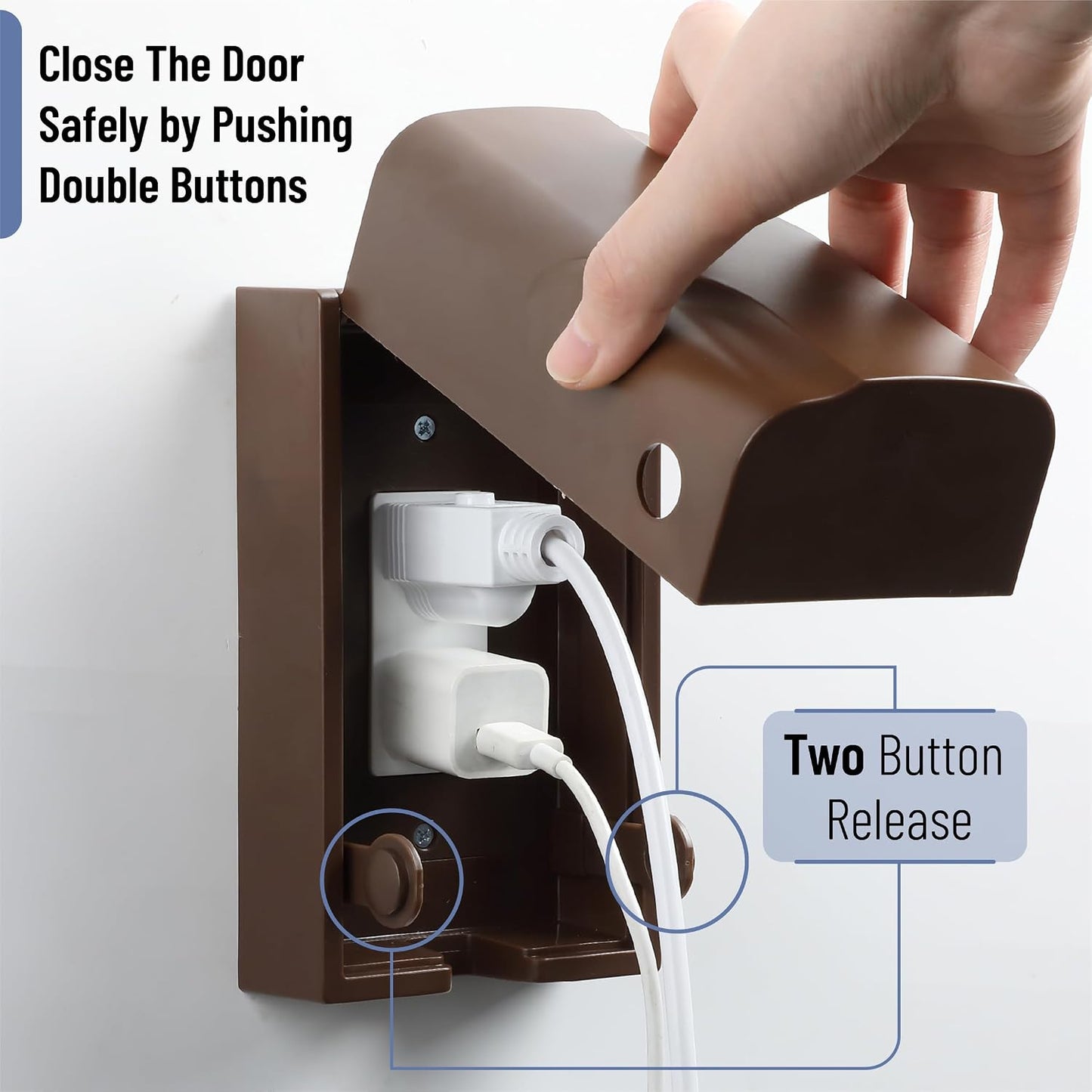 Bates Baby Safety Outlet Cover Box - Plug Covers for Electrical Outlets, Child Proof Outlet Cover, Socket Covers for Outlets