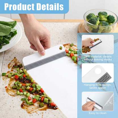 Small Rubber Squeegee, All-Purpose Mini Soft Rubber Window Squeegee Silicone Mini Kitchen Countertop Scraper for Cleaning Sink, Counter, Tiles,Car Windows and Side Mirrors