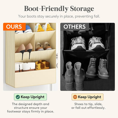 Lifewit 6 Tier Over the Door Shoe Organizer with 11 Large Deep Pockets, Fabric Hanging Shoes Shelf for Closet, Dorm Storage, Fit Up to 12 Pair Shoe Rack Holder for Sneakers, Boots, Gray