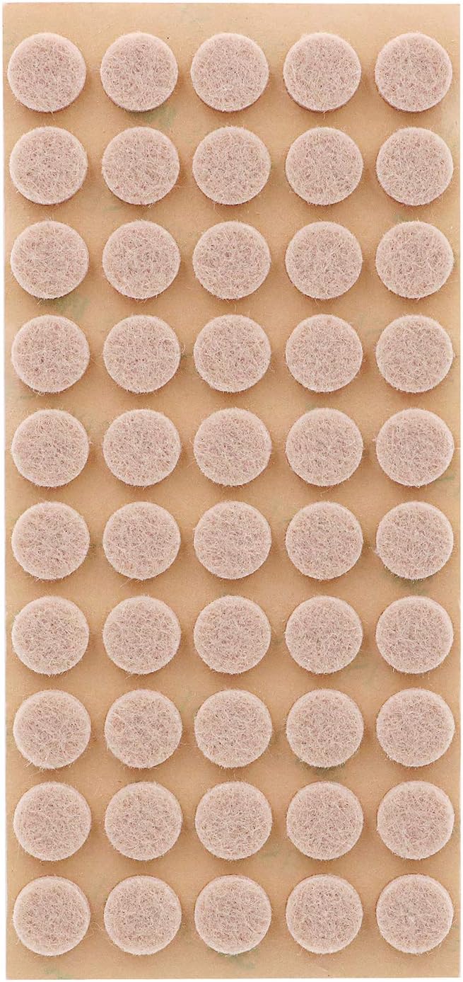 Furniture Felt Pads 3/8" (10mm) Diameter Round 3M Self Adhesive Protects Kitchen Cabinets, Drawers, Desks and Furniture Against Bumps and Scratches 100 Pack - Grey