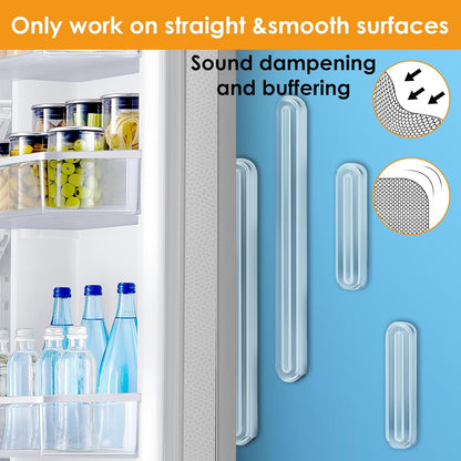 4PCS Long Furniture Bumpers - Wall Protector Guards, Fridge Door Stopper, 5.5x0.7x0.2inches