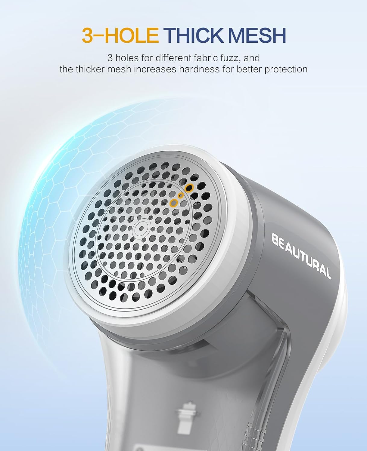 BEAUTURAL Fabric Shaver, Rechargeable Lint Remover for Clothes, Electric Lint Shaver with 6-Leaf Blades, Sweater Shavers to Fuzz, Lint Balls, Pillings, Bobbles for Clothes and Furniture