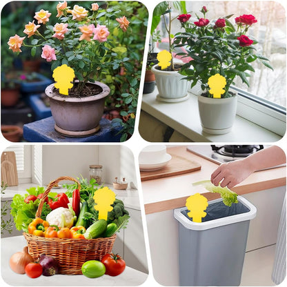 58 Pack Yellow Sticky Gnat Traps for Plants - Fungus Gnat Killer, Fruit Fly Traps for Indoors, Gnat Sticky Traps for Plants, Family Friendly Design, Sunflower + Butterfly Shapes