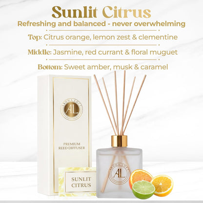 Frosted Reed Diffusers for Home | Premium Fragrance Diffuser | Frosted Diffuser Sticks in Oil Set with Fresh Linen Scent | Smell Good Stuff | Long-Lasting Oil for Bathroom & Office (5 oz)