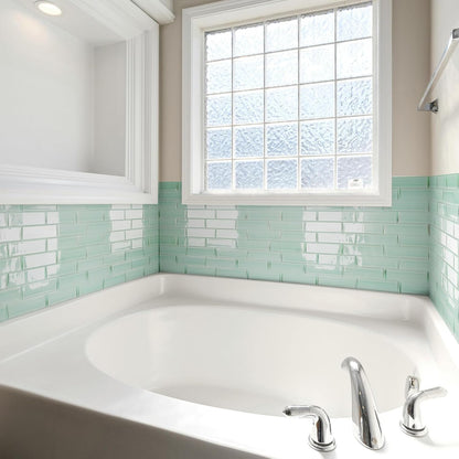 Art3d 10-Pack Heavy-Duty Peel and Stick Backsplash, 12 x 12 Inch Vinyl Seaglass Subway Design Stick on Wall Tile for Kitchen Living Room Home Decor, White