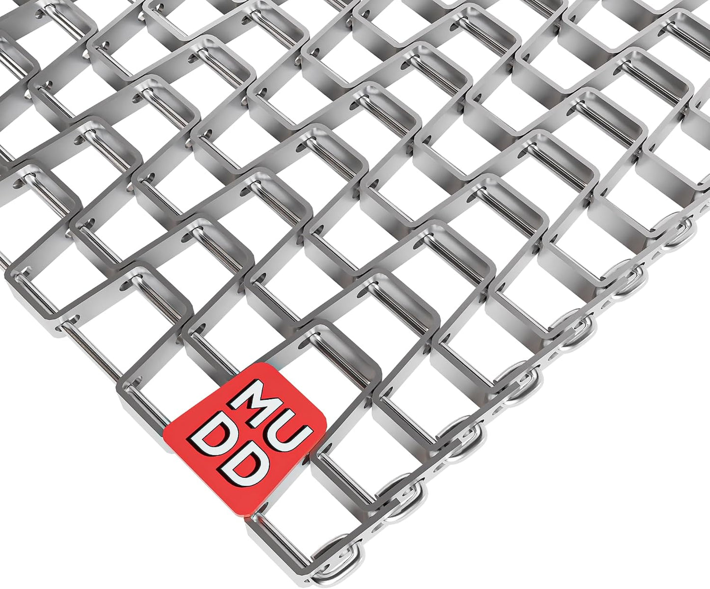 Mudd Heavy-Duty Metal Mesh Doormat – 30in x 17in, 2mm Thick Steel – Durable, All-Weather Dirt & Mud Scraper for Entryways, Patios & Workspaces
