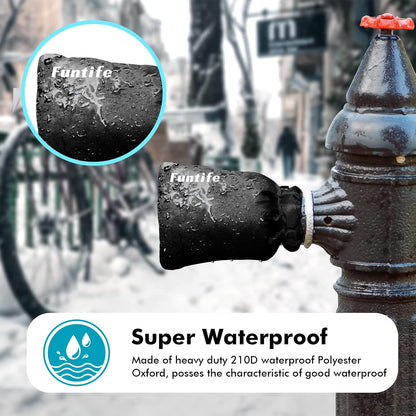 Outdoor Faucet Cover Socks for Winter Freeze Protection, Insulated Hose Spigot Covers for Outside Cold Weather Extra Large XL 2 PcsBLACK