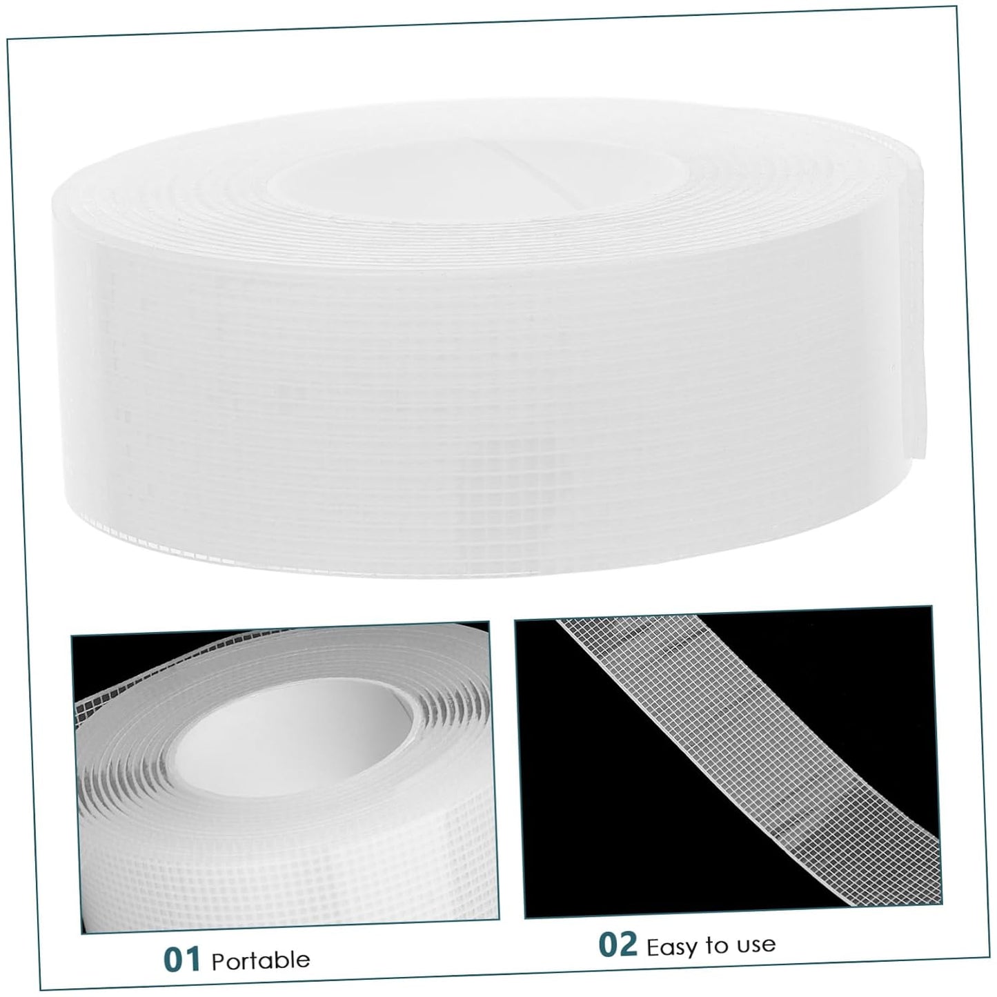 Cabilock Washable Double Sided Nano Tape Heavy Duty High Adhesive Mesh Tape for Home Office and Crafts Removable No Residue for Wall Carpet and Fabric