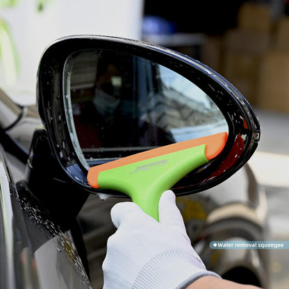 NEWISHTOOL Bathroom Shower Squeegee 5.9 Inch Soft Silicone Blade Squeegee for Shower Glass Door Mirrors Car Windshield, Kitchen Squeegee Countertops Cleaning and Water Removal Scraper w/Hanging Hole