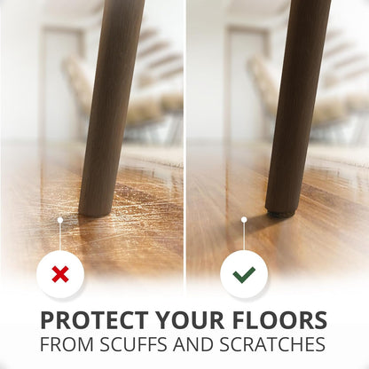 Felt Furniture Pads X-PROTECTOR - 48 Premium Floor Protector Chair Felts for Feet Wood Floors Best Hardwood Protect Your Hard Floors! (Brown)