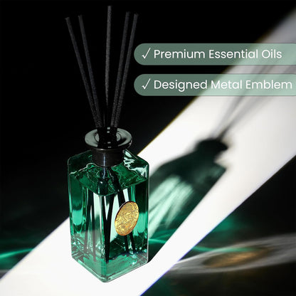M&SENSE 6.3 oz Large Reed Diffuser Set | Lime+Basil Scent Oil Diffuser with Sticks | Hotel Collection Non-Toxic Home Fragrance |for Bedroom Bathroom Living Room - Colors B