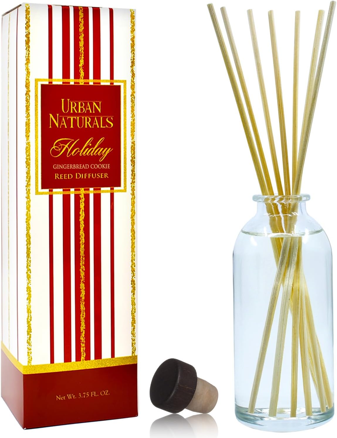 Urban Naturals Smoked Vanilla Reed Diffuser Set with Vanilla Bean, Sandalwood & Leather | Made in the USA - Colors A