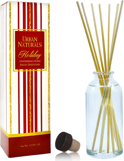 Urban Naturals Smoked Vanilla Reed Diffuser Set with Vanilla Bean, Sandalwood & Leather | Made in the USA - Colors A