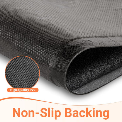 StepLively Door Mat Home Welcome Mats Outdoor and Indoor, Heavy-Duty Low-Profile Non-Slip Front Welcome Mat for Home Entrance, Outside Entry, Yard, Floor, Patio (30''x17.5'', Black)