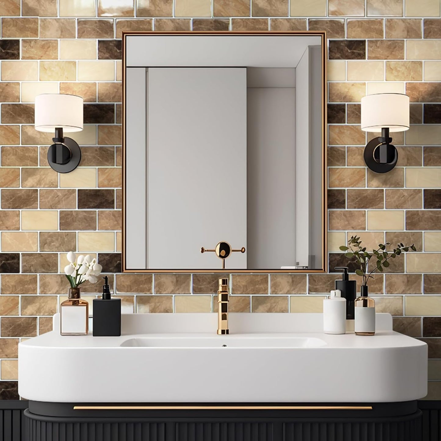 Art3d Peel and Stick Backsplash for Kitchen White Subway (10 Tiles, Thicker Design)
