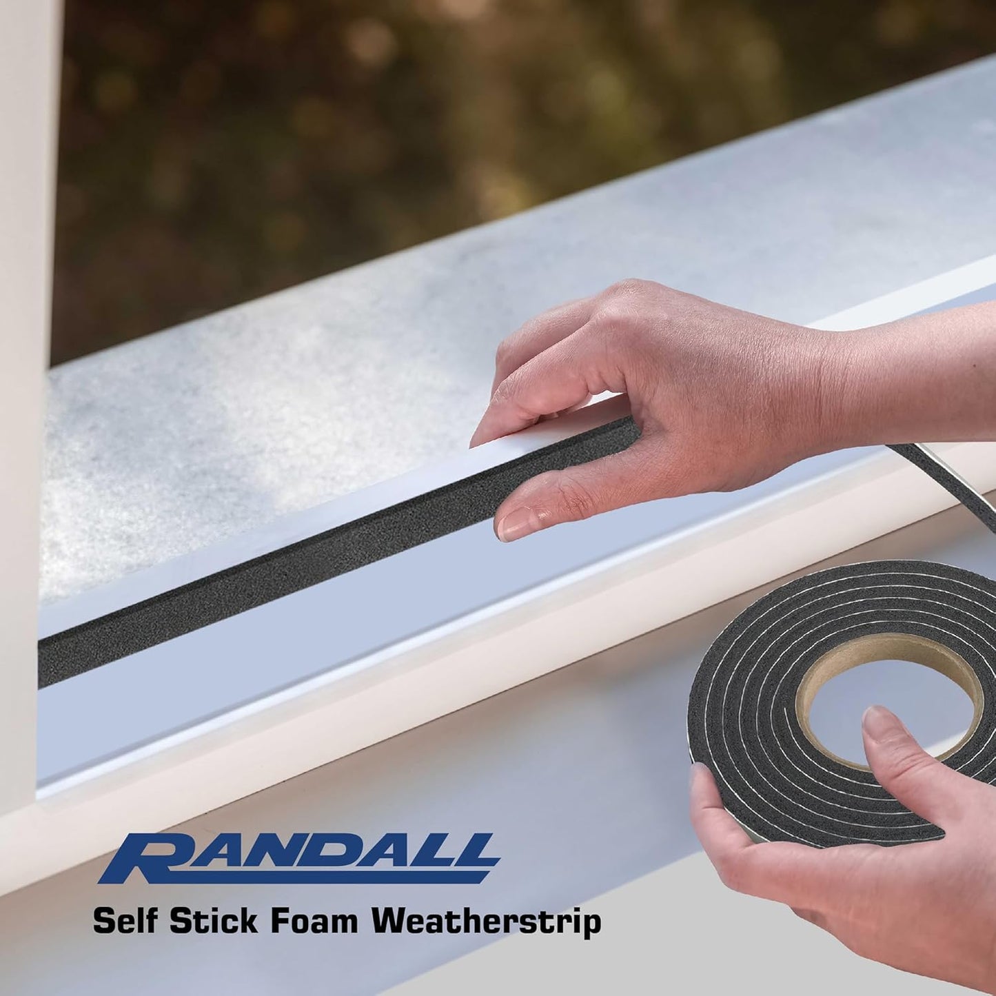 Grey Highly Compressable Foam Self Adhesive Weatherstrip (1/4" Thick x 3/4" Wide 17 FT Long). Foam Insulation Tape for use with Doors and Windows, Automotives, ACS and More