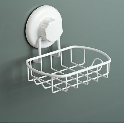 HASKO Suction Cup Soap Dish for Shower Wall, Rustproof Stainless Steel Shower Soap Holder for Bathroom with Hooks and Soap Saver, Includes Optional No Drill Adhesive Mount, Silver