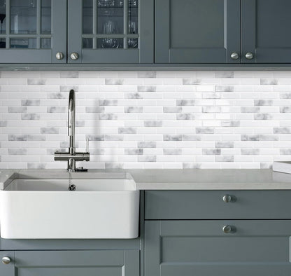Peel and Stick Backsplash 3D Self Adhesive Wall Tile Brown 10 Sheet | Thick,Sticky,12"x12",Marble,for Kitchen,Bathroom