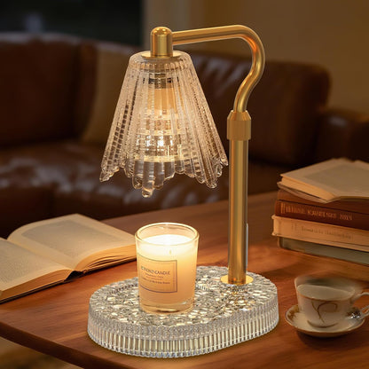 Candle Warmer Lamp with Timer & Dimmable 4-Level Brightness - Adjustable Height,for New Home Bedroom, Gifts for Women(Blue)