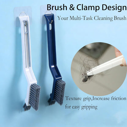 Crevice Cleaning Brush,2 Pack Multi-Purpose Hard Bristle Brushes for Deep Cleaning Kitchen, Bathroom, Grout, Sink, Cup, Teapot, Bottle, Blender, Corners, Tight Spaces