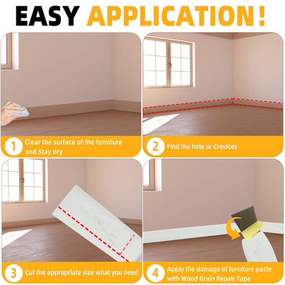 GSCIT Club Wood Grain Repair Tape, 2.4 inch X 15ft Self Adhesive Maple Grain Repair Patch for Tables, Chairs, Baseboards, Doors, Windows, Floors, Handicraft DIY. - Colors B