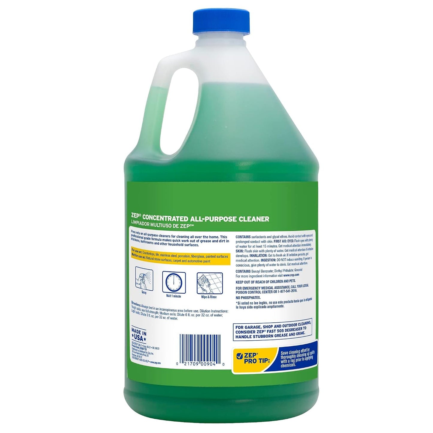 Zep All-Purpose Cleaner and Degreaser - 1 Gallon (1 Unit) ZU0567128 - Heavy Duty Industrial Cleaner for Business and Household Used in Kitchen, Countertops, Appliances, Walls and Floor Surfaces