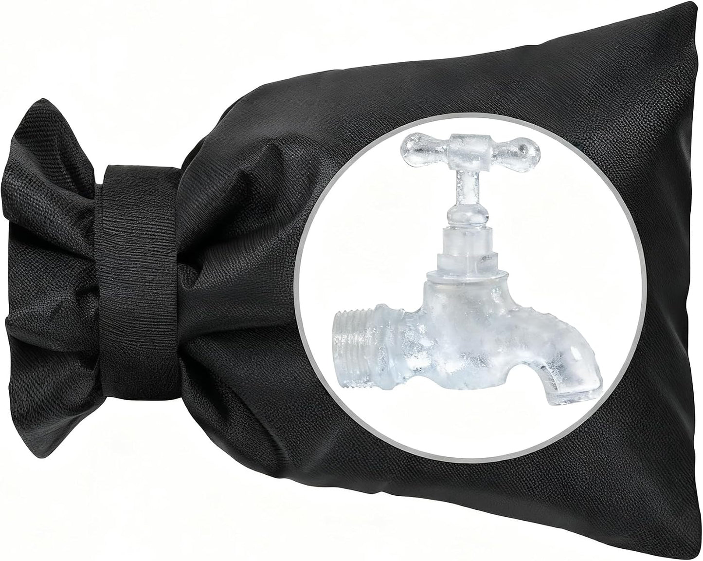 Outside Tap Covers for Winter, 1pcs Large Outdoor Tap Cover Insulated Protector, Waterproof & Thickened Thermal Tap Jacket Protects Your Tap from Freezing Bursting (Black)