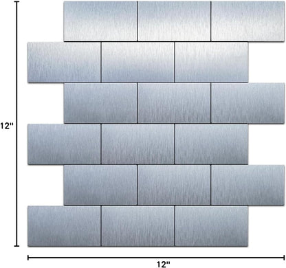 DICOFUN 10-Sheet Polished White Thick PVC Peel and Stick Backsplash, Ceramic Look Subway Tile White Kitchen Backsplash Peel and Stick Wall Tiles
