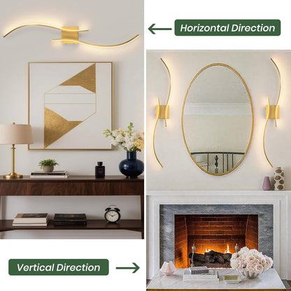 CANEOE Battery Operated Wall Sconce Set of 2, 18000mAh Gold Rechargeable Wall Lights with Remote Control,3000K-6000K Dimmable LED Wireless Wall Light for Living Room Bedroom Hallway,39.3 Inch (Gold)