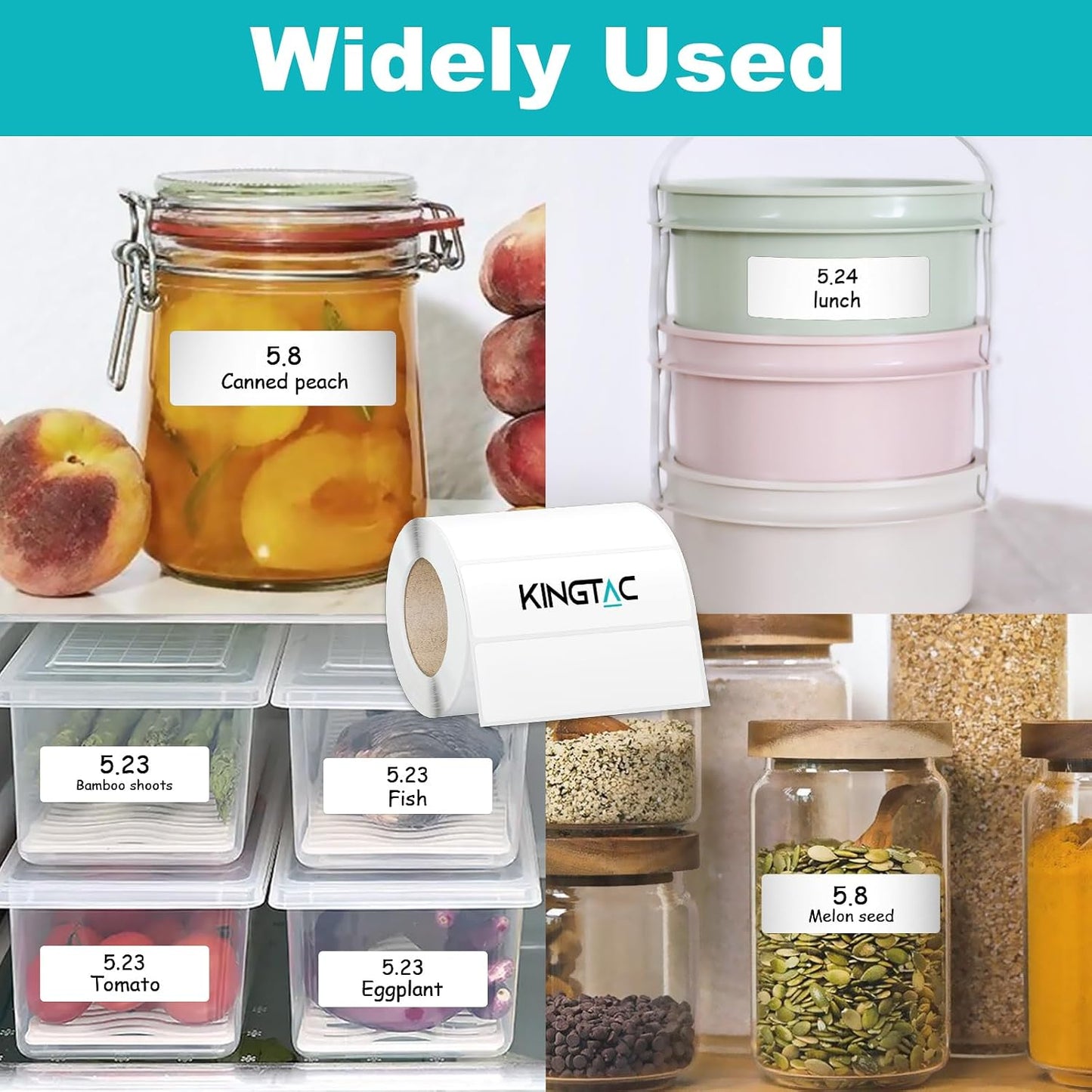 Kingtac 600 Writable Home Moving Stichers - 2' x 3', 20 Color-Coded Home Moving Packing Labels with Fragile, Extra, Heavy Options.Stick to Cardboard Boxes and Plastic Bins, No Extra Tape Needed