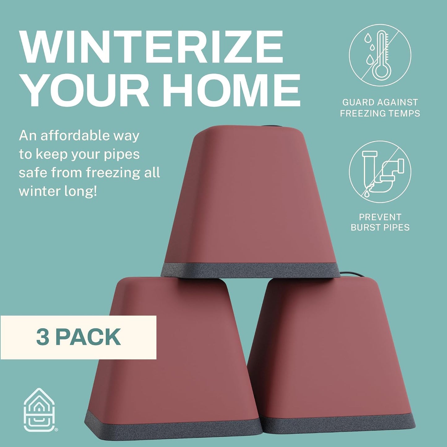 Home Intuition Outdoor Foam Faucet Covers for Winter Freeze Protection, 2 Pack