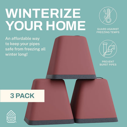 Home Intuition Outdoor Foam Faucet Covers for Winter Freeze Protection, 2 Pack