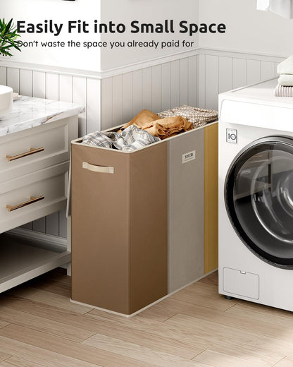 SOLEDI 180L Laundry Hamper 3 Section, Extra Large Laundry Hamper with Lid, Dirty Clothes Hamper with Sturdy Handle, Large Laundry Basket Organizer for Laundry Room, Bedroom, Hampers for Laundry