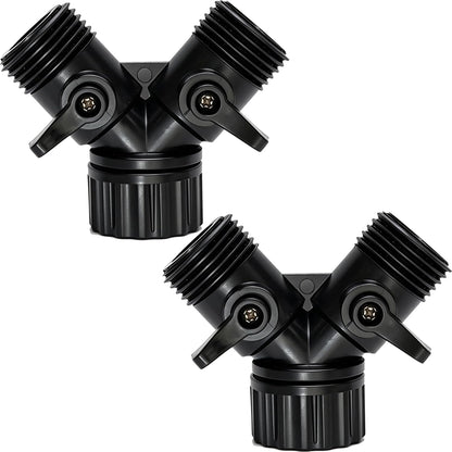 Cuckoo Hose Splitter 2 Way 1/2"Soaker Hose Repair Fittings Kit Irrigation System Connectors Set Adapter 2Pack(Hose Y Splitter)