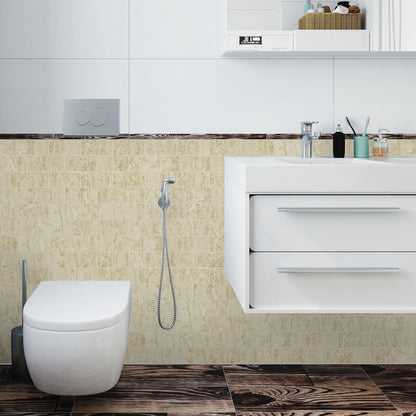Vamos Tile 100-Piece Glossy Dolomite White Peel and Stick Backsplash Tile,3''x6'' PVC Subway Tile with White Grout, Stick on Backsplash for Kitchen/Bathroom/Fireplace