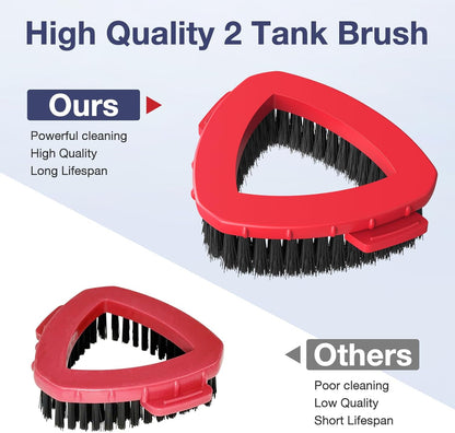 2 Pack 1-Tank Spin Mop Scrub Brush Head Replacement for O Ceda EasyWring 1-Tank System(Red), Hard Bristle Scrubber Brush for Floor Cleaning Accessories (Not Fit for RinseClean 2-Tank)