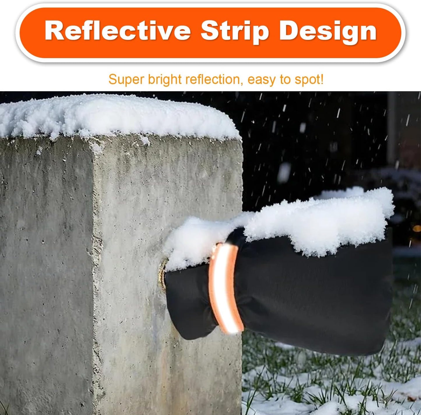 Outdoor Winter Faucet Hose bib Wall Taps Ouside Covers - 8.3”H x 6.7”W, Waterproof & Frost-Free for Winter Freeze Protection, Black, Gray (Gray, 2pcs)