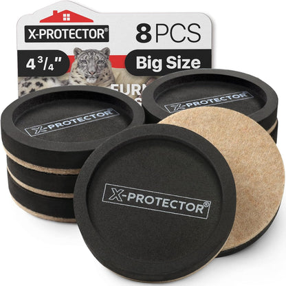 X-Protector Felt Furniture Sliders for Hardwood Floors 24 PCS 1” - Self-Adhesive Furniture Slider - Heavy-Duty Furniture Movers for Hard Surfaces - Felt Sliders - Move Your Furniture Easily!