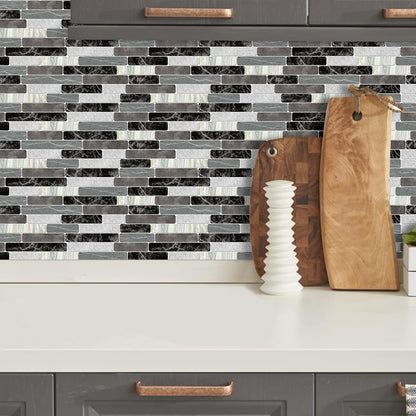 WENMER Kitchen Peel and Stick Backsplash Wallpaper, Waterproof Bathroom Wall Paper, Self Adhesive Removable Wallpaper for Kitchen Backsplash, Tile Contact Paper for Countertop, 17.7"x 118"