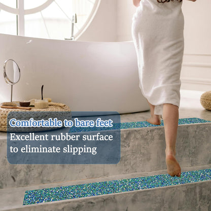 CHUANGSEED Anti-Slip Tape 2" x15ft - Waterproof Blue Safety Grip Tape for Stairs, Pool, Bathroom, Outdoor Steps - Heavy Duty Non-Slip Traction Strip