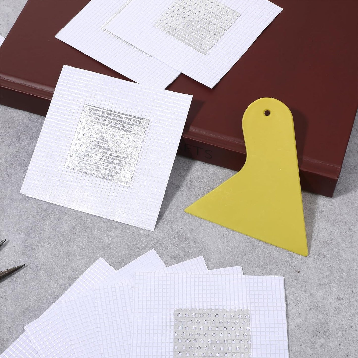 11 Pack Wall Repair Patch Kit, 2 Inch Wall Patch Repair with Scraper Self-Adhesive Drywall Repairs Patch Aluminum Mesh Repairs Patches Walls Hole Repairing Patches for Damaged Walls Ceilings Repairing